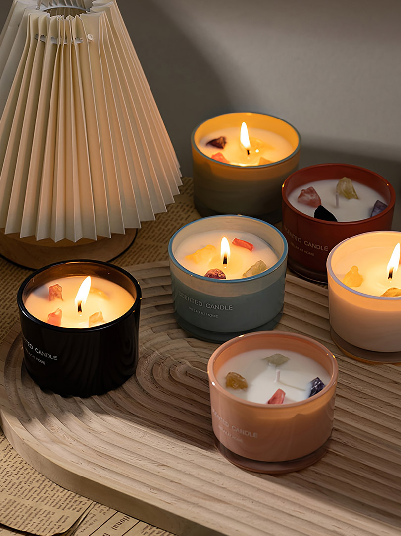 ডোপামিন ইমোশনাল সুগন্ধি স্ফটিক পাথরের মোমবাতি