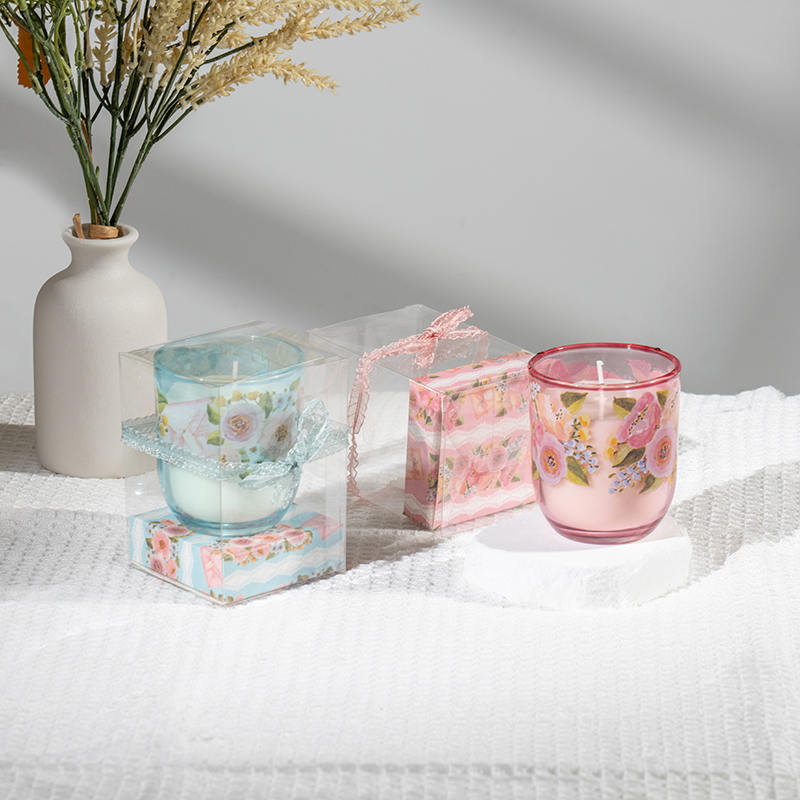 মাদার ডে বৃত্তাকার কাচের কাপ সুগন্ধযুক্ত মোমবাতি-ইকো সয়া মোমবাতি প্রস্তুতকারক