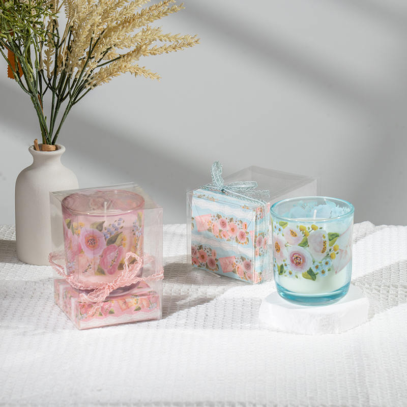 মাদার ডে বৃত্তাকার কাচের কাপ সুগন্ধযুক্ত মোমবাতি-ইকো সয়া মোমবাতি প্রস্তুতকারক