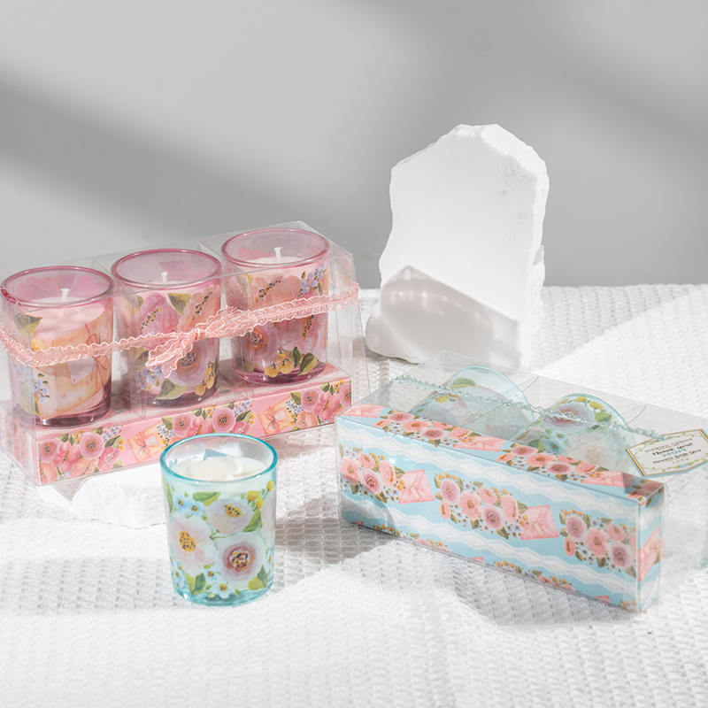 মাদার ডে ক্লাসিক ছোট বৃত্তাকার কাচের কাপ সুগন্ধযুক্ত মোমবাতি 3PCS সেট-ইকো সয়া মোমবাতি প্রস্তুতকারক