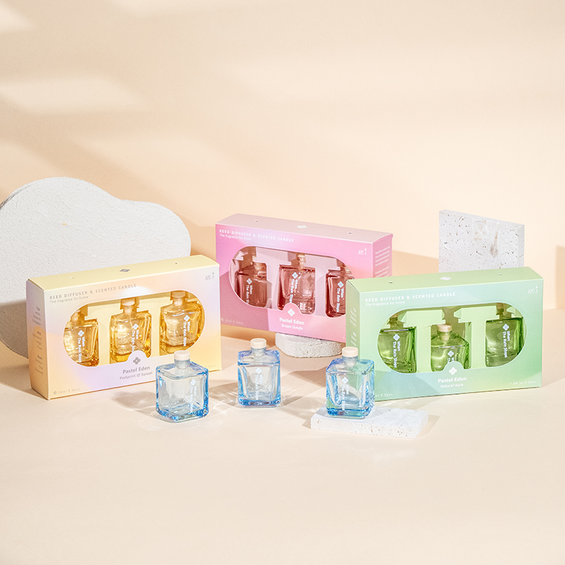 3PCS বর্গাকার বোতল রিড ডিফিউজার সেট-3PCS সুবাস সেট