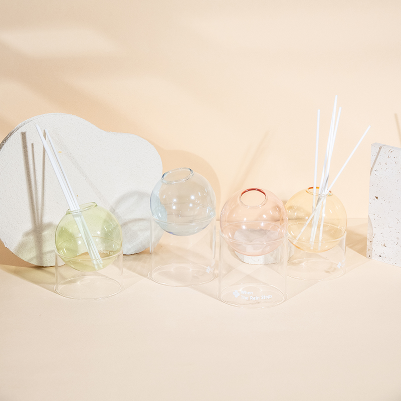 ক্লিয়ার গ্লাস বেস, গ্লাস বল টাইপ রিড ডিফিউজার-স্টাইলিং অ্যারোমাথেরাপি