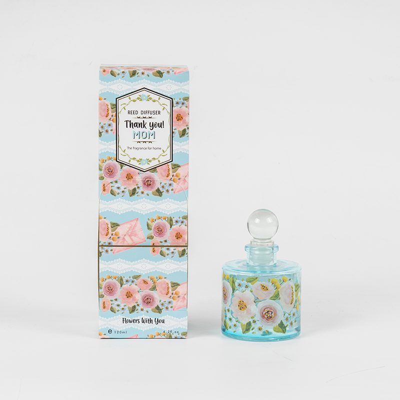 মাদারডে মার্জিত বৃত্তাকার কাচের বোতল রিড ডিফিউজার