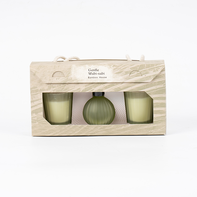 উল্লম্ব ডোরাকাটা ছোট চশমা সুগন্ধি মোমবাতি X2 উল্লম্ব স্ট্রাইপ ছোট বাল্ব উদ্বায়ী রিড ডিফিউজার বোতল